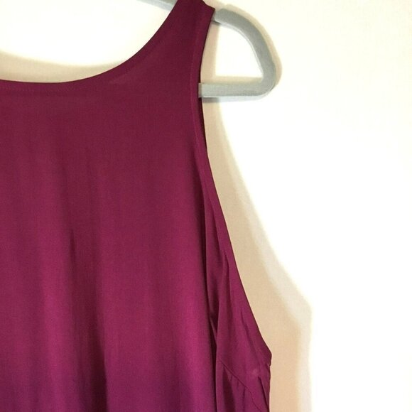 Old Navy Tank Top Loose Fit NWOT Women's Size Large in Cranberry Lightweight - Picture 3 of 9